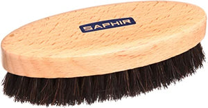 Saphir Oval Black Bristle Brush